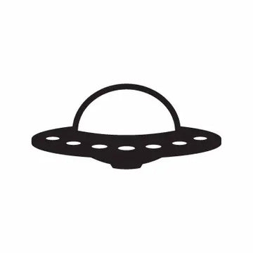 Alien Ship UFO Sign Sticker Decal