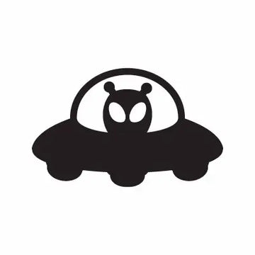 Alien Ship UFO Sign Sticker Decal