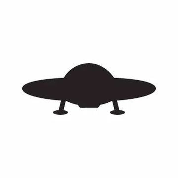 Alien Ship UFO Sign Sticker Decal