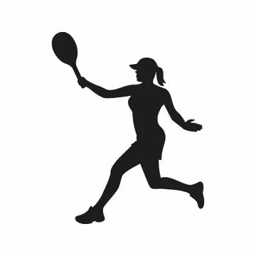 Tennis Player Woman Sport Sign Sticker Decal