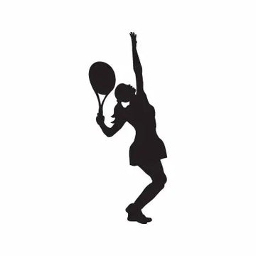 Tennis Player Woman Sport Sign Sticker Decal