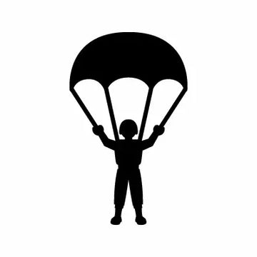 Sky Diving Paratrooper Sport Sign Sticker Decal