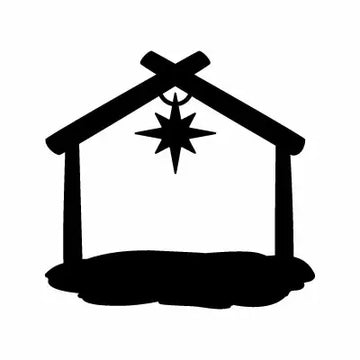 Nativity Jesus Star Sign Sticker Decal