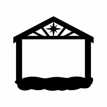 Nativity Jesus Star Sign Sticker Decal