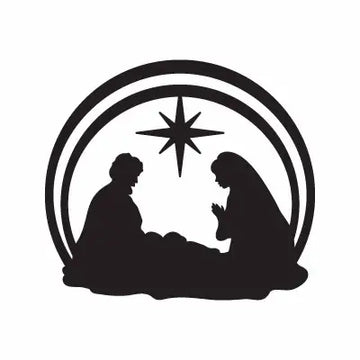 Nativity Jesus Star Sign Sticker Decal