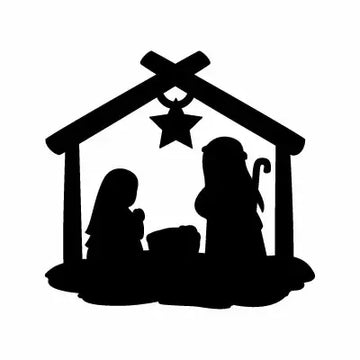 Nativity Jesus Star Sign Sticker Decal