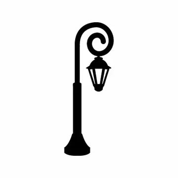 Lamp Street Sign Sticker Decal