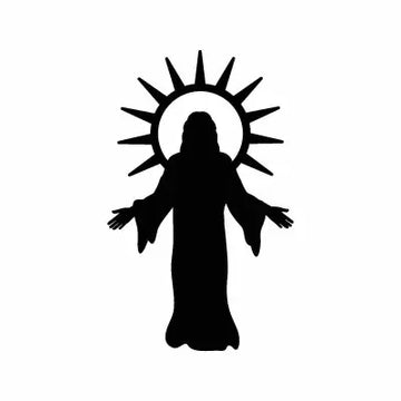 Jesus Christ Light Sun Halo Sign Sticker Decal