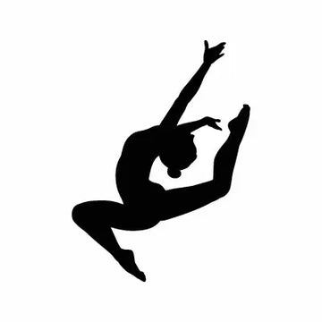 Yoga Gymnast Girl Sport Sign Sticker Decal