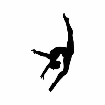 Yoga Gymnast Girl Sport Sign Sticker Decal