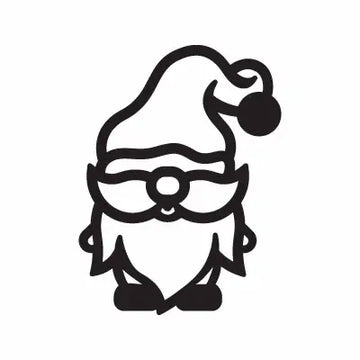 Elf Santa Christmas Sign Sticker Decal