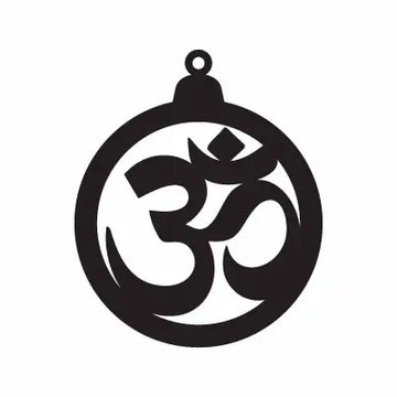 Globe Om Christmas Sign Sticker Decal