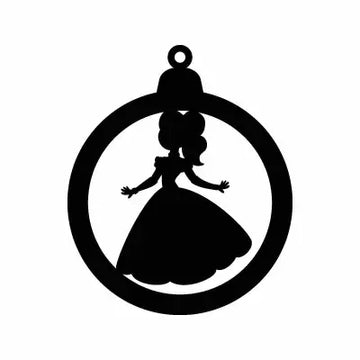 Globe Princess Christmas Sign Sticker Decal