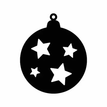 Globe Ornament Christmas Sign Sticker Decal