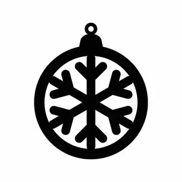 Globe Snowflake Christmas Sign Sticker Decal
