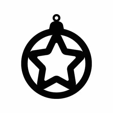 Globe Star Christmas Sign Sticker Decal