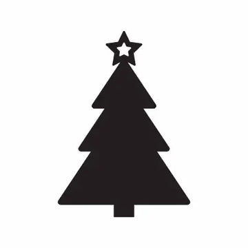 Pine Tree Globe Star Christmas Sign Sticker Decal