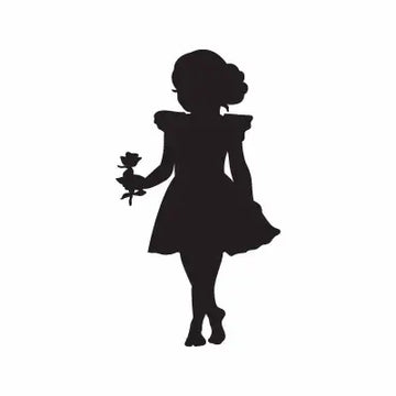 Girl Flower Sign Sticker Decal