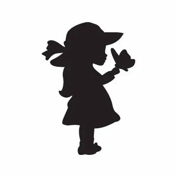 Girl Butterfly Animal Sign Sticker Decal