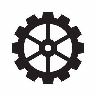 Gear Cog Sign Sticker Decal