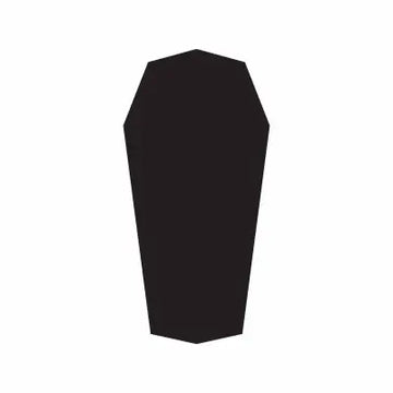 Coffin Death Dead Halloween Sign Sticker Decal
