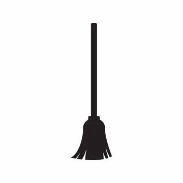 Broom Halloween Sign Sticker Decal