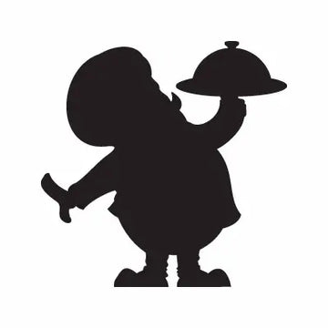 Chef Cloche Kitchen Food Sign Sticker Decal