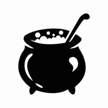 Cauldron halloween Sign Sticker Decal