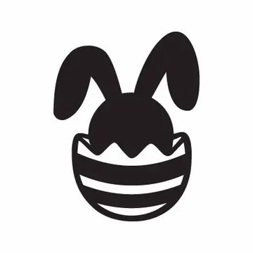 Bunny Egg Easter Animal Sign Sticker Decal