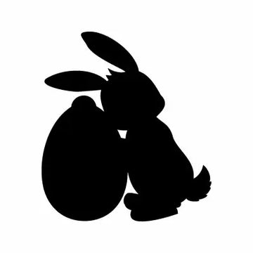 Bunny Egg Easter Animal Sign Sticker Decal