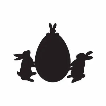 Bunny Egg Easter Animal Sign Sticker Decal
