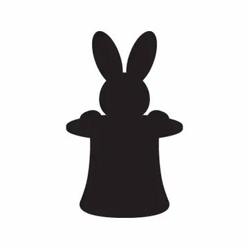 Bunny Hat Easter Animal Sign Sticker Decal