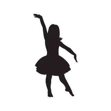 Ballet Girl Tutu Sign Sticker Decal