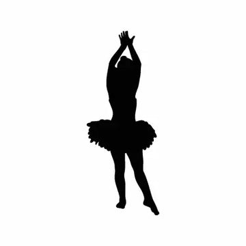 Ballet Girl Sign Sticker Decal