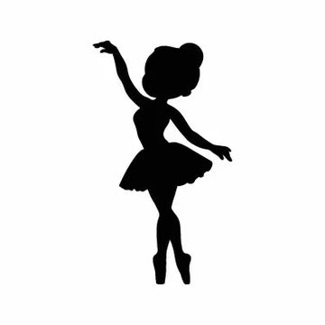 Ballet Girl Tutu Sign Sticker Decal