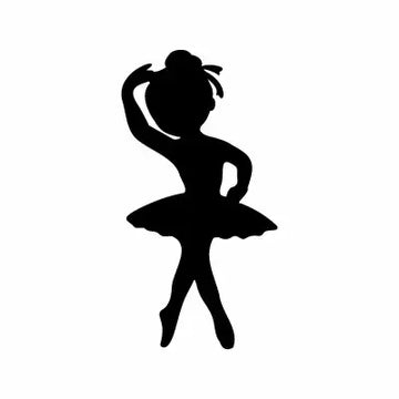 Ballet Girl Tutu Sign Sticker Decal