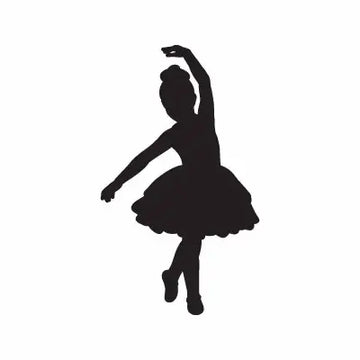 Ballet Girl Tutu Sign Sticker Decal
