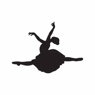 Ballet Girl Tutu Sign Sticker Decal
