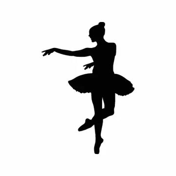 Ballet Girl Tutu Sign Sticker Decal
