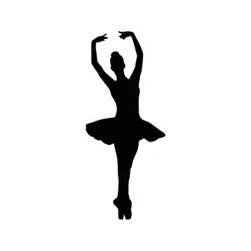 Ballet Girl Tutu Sign Sticker Decal